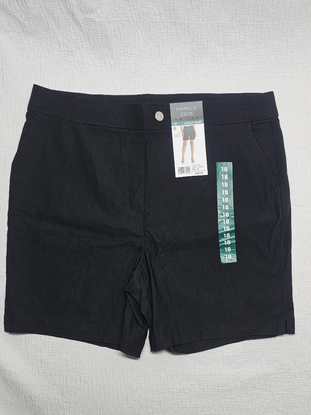 Rafaella Women's Stretch Pull On Shorts Black - Picture 9 of 10